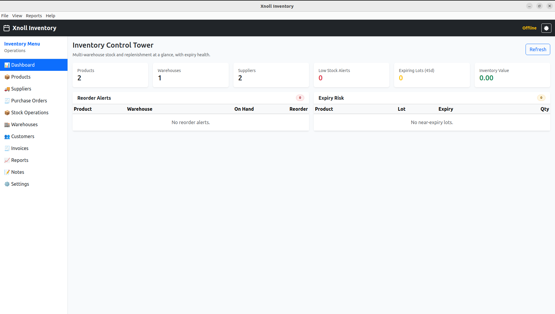 Inventory Control Tower - Xnoll Inventory Desktop